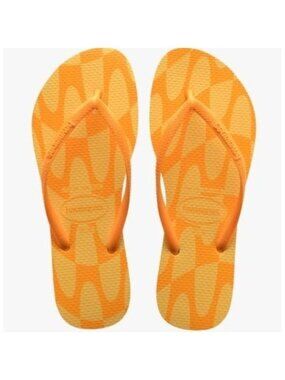 Havaianas Summer Sandals Women Caja Yellow Size US 7